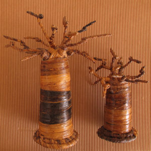baobab in rafia creati dagli artigiani del Madagascar